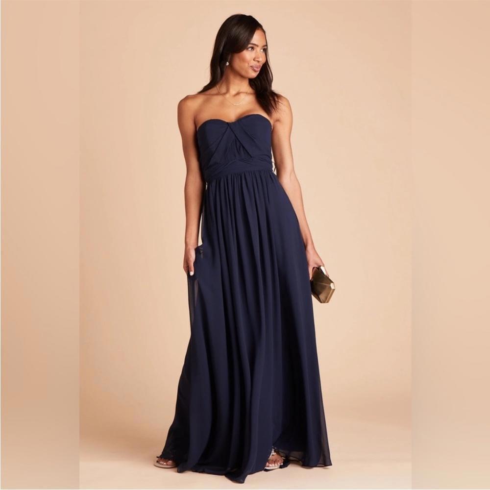 Birdy Grey Strapless Maxi Dress in Navy